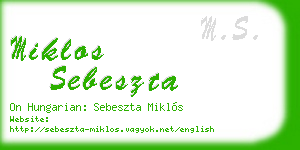 miklos sebeszta business card