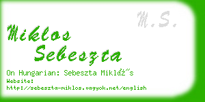miklos sebeszta business card